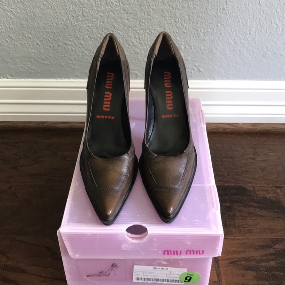 Miu Miu brown heels size 9 - original box included - Picture 1 of 6